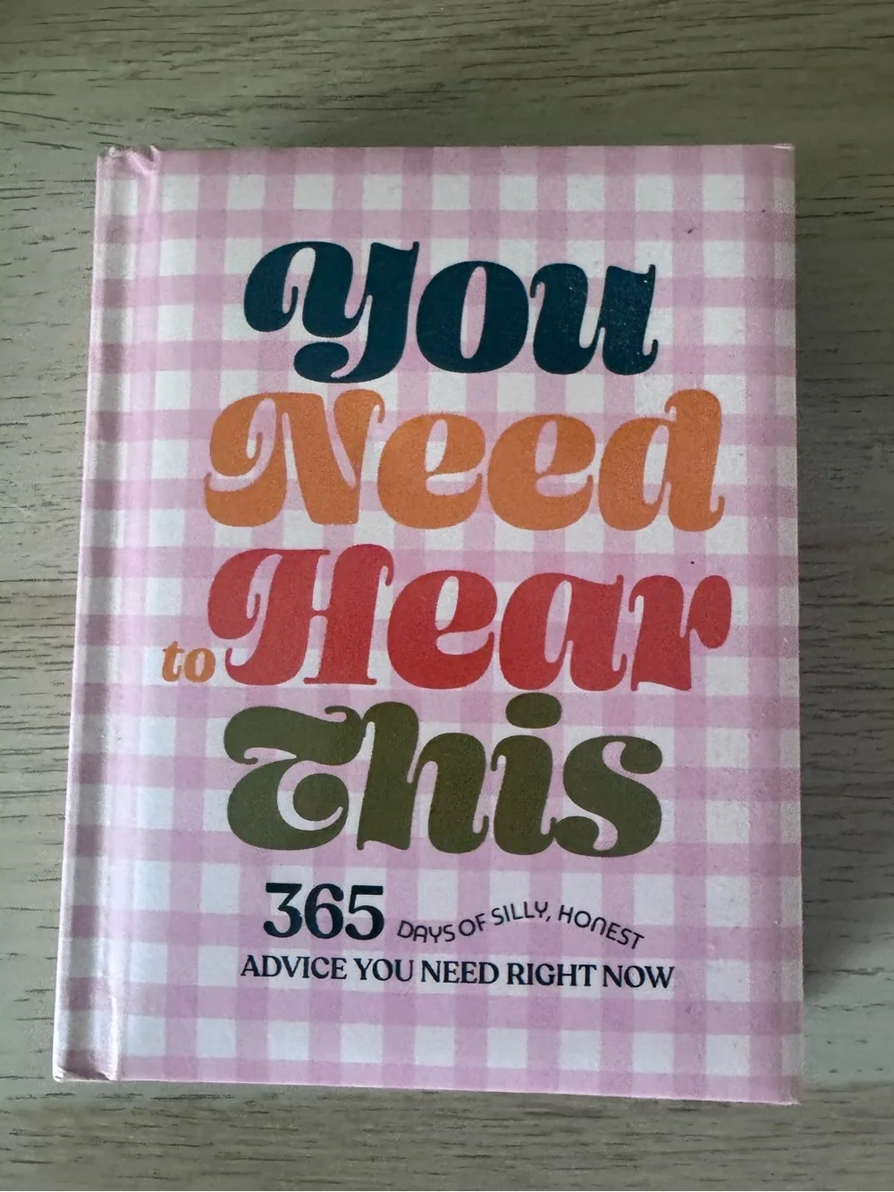 You Need to Hear This - Pink Gingham Coffee Table Book